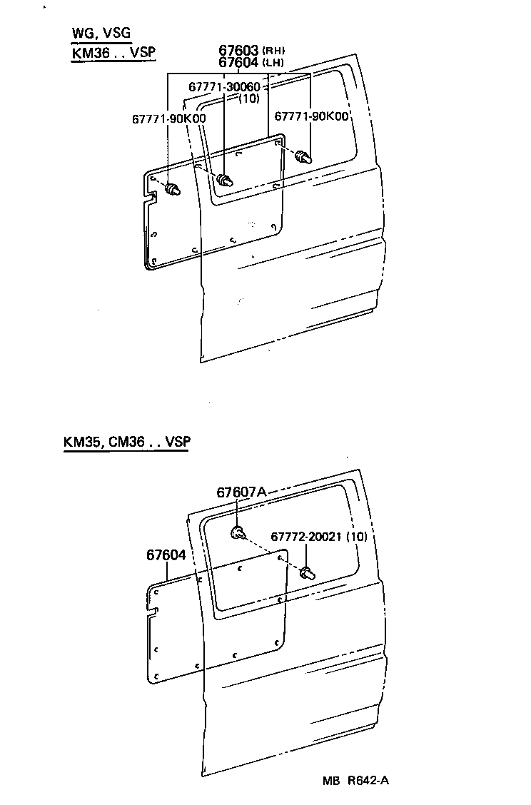 67003-95718 PANEL SUB-ASSY, SLIDE DOOR, RH product image