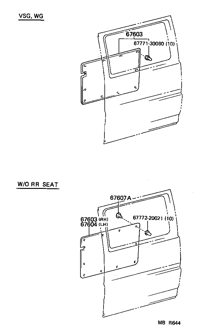 67003-95719 PANEL SUB-ASSY, SLIDE DOOR, RH product image