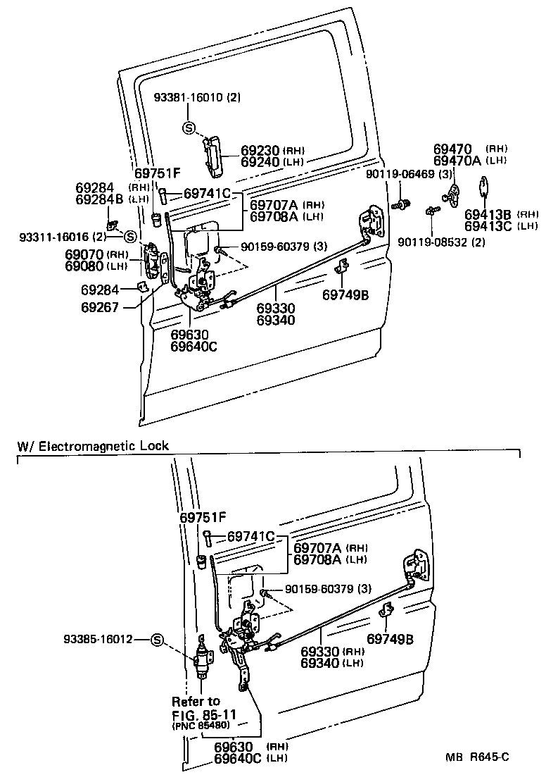 69640-95708 CONTROL ASSY, SLIDE DOOR LOCK REMOTE, LH product image