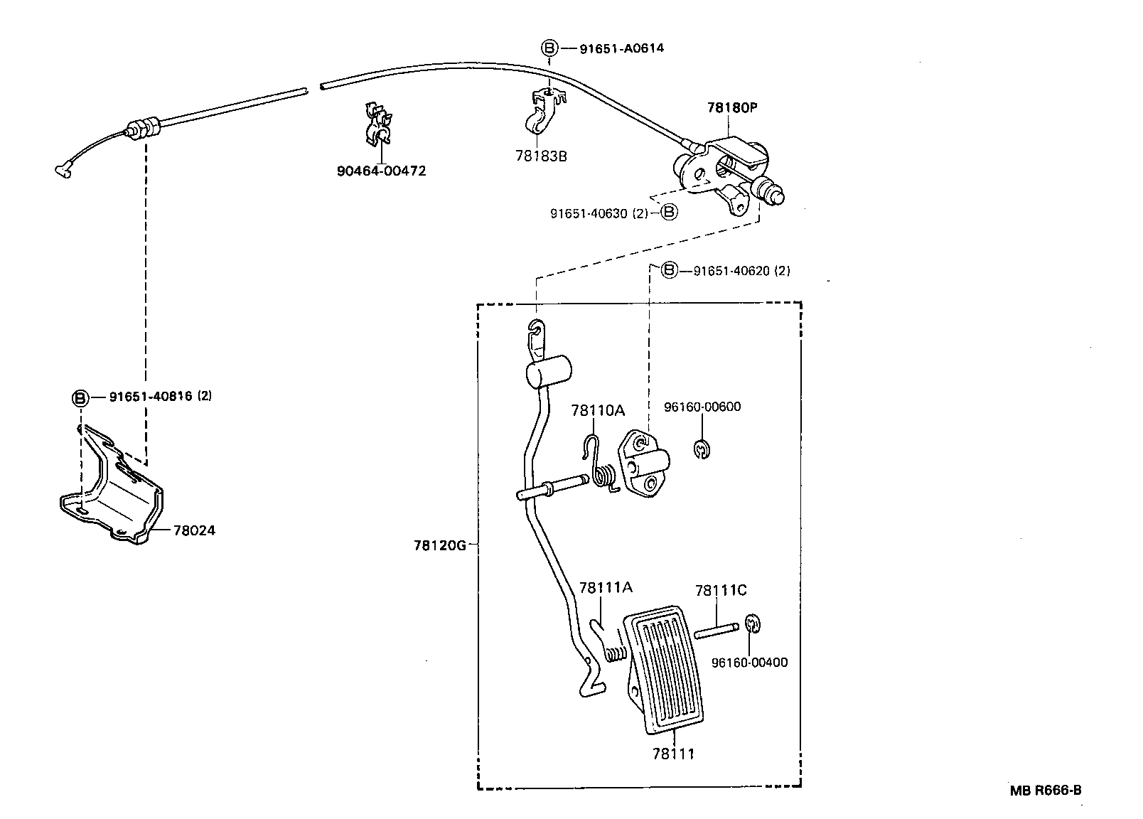 78183-22110 CLAMP, ACCELERATOR CONTROL CABLE product image