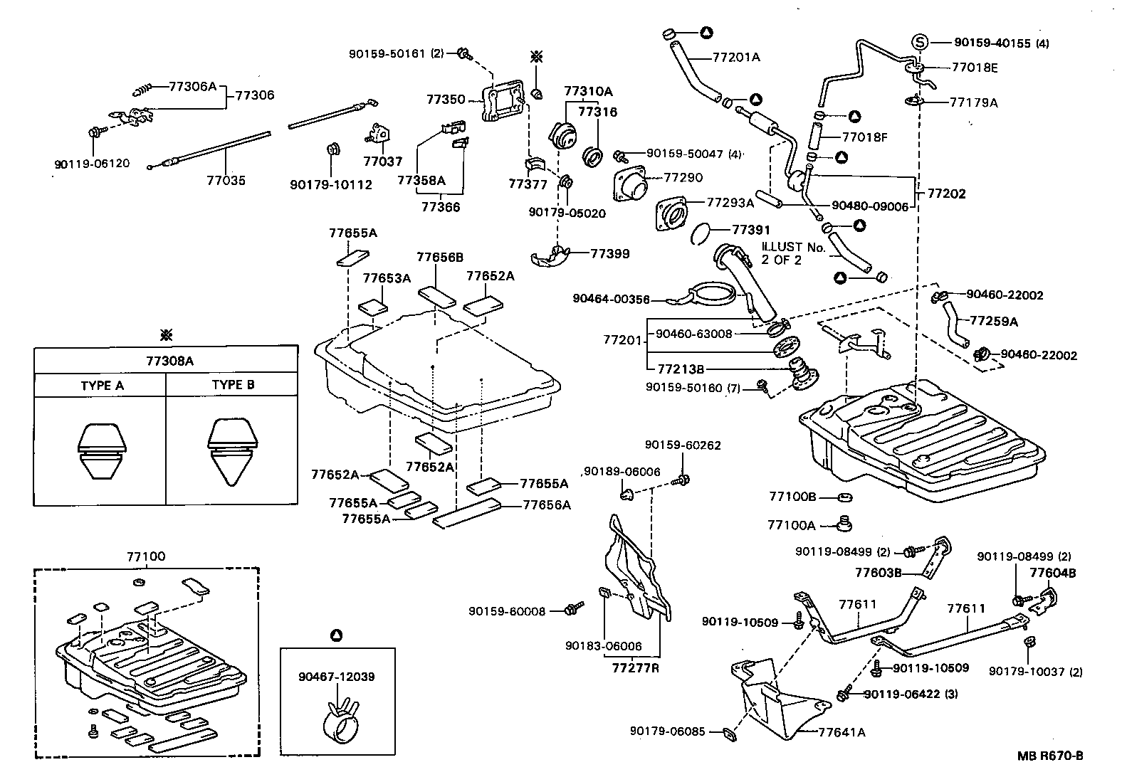77018-22030 TUBE SUB-ASSY, FUEL TANK EVAPORATION VENT product image