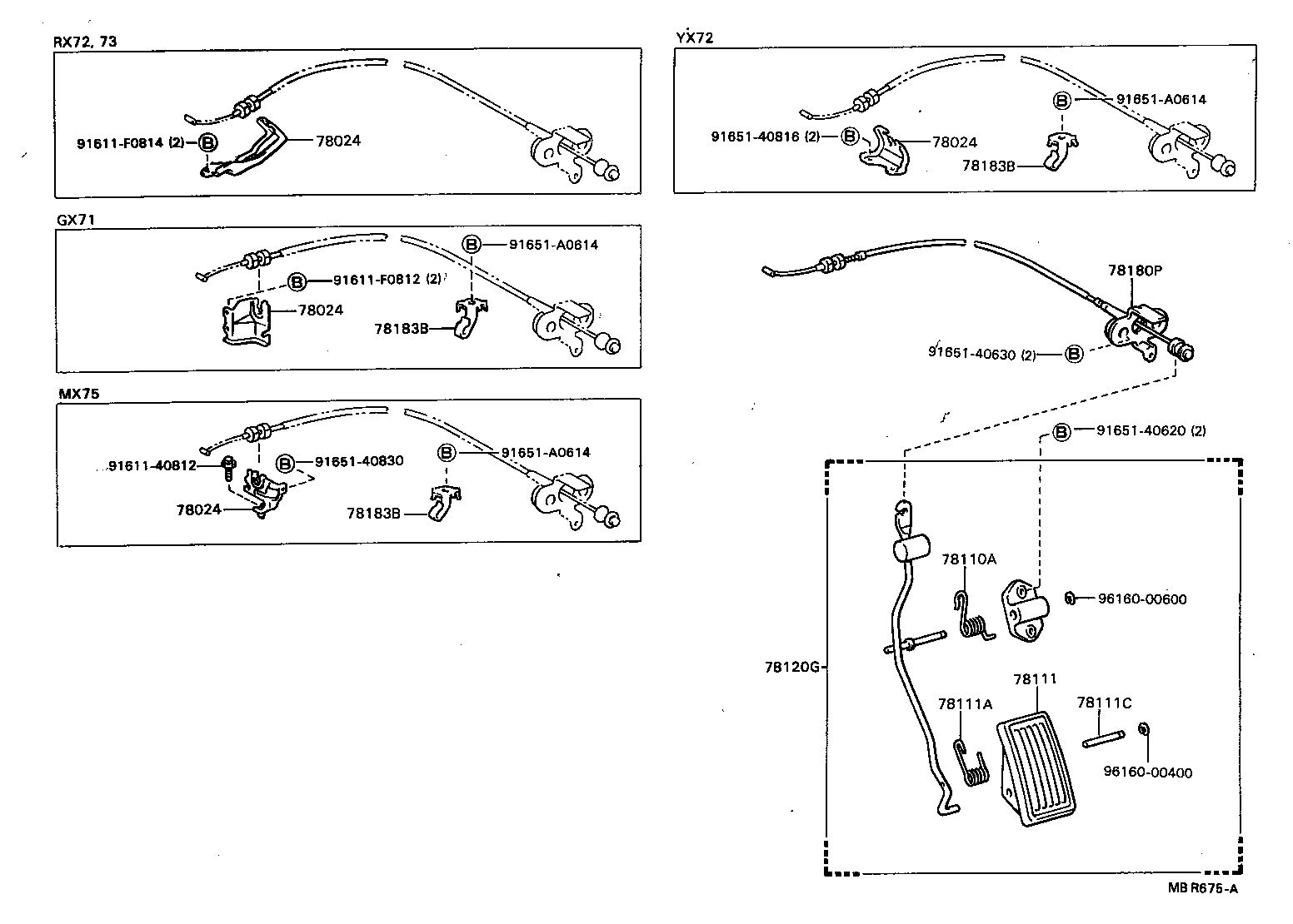 78120-22201 ROD ASSY, ACCELERATOR PEDAL product image