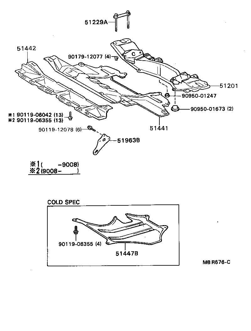 51405-22050 COVER, ENGINE UNDER, NO.1 product image