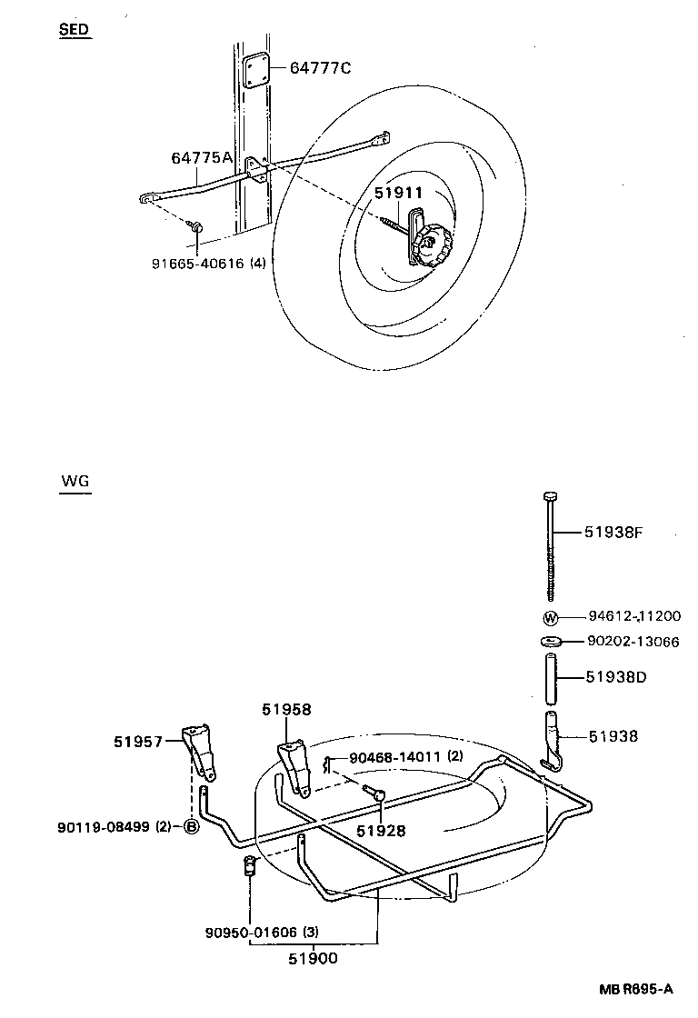 90240-08061 PIN, SPARE WHEEL CARRIER product image