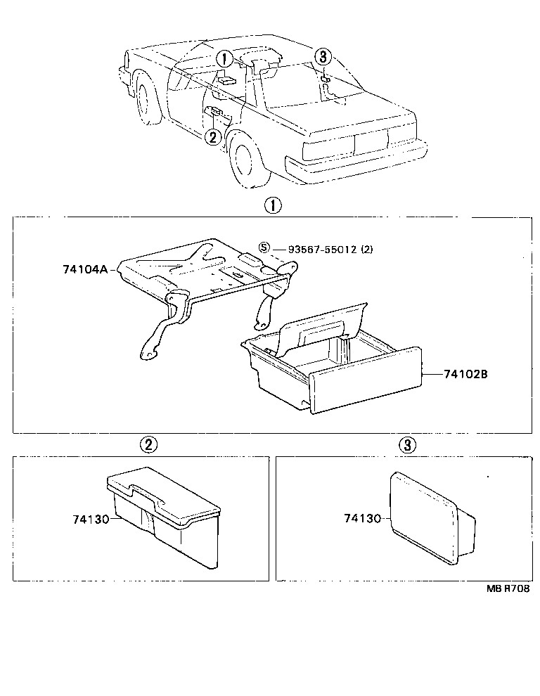 74102-22090 BOX SUB-ASSY, FRONT ASH RECEPTACLE product image