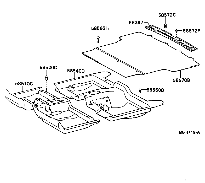 58570-23010-06 CARPET ASSY, REAR FLOOR product image