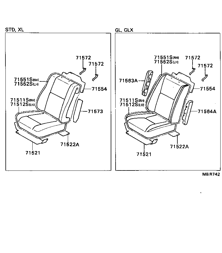 71640-23030 SPRING ASSY, FRONT SEAT BACK, LH(FOR SEPARATE TYPE) product image