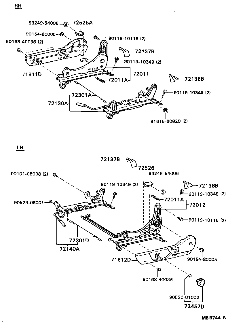 71640-23030 SPRING ASSY, FRONT SEAT BACK, LH(FOR SEPARATE TYPE) product image