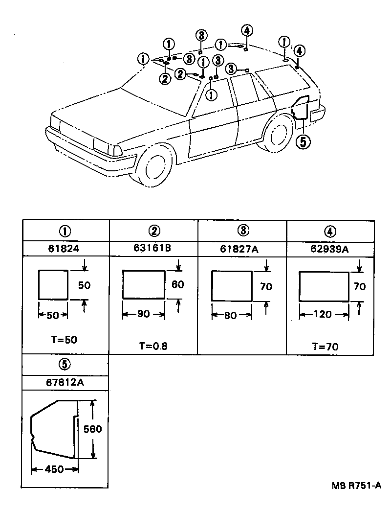 61601-91695 PANEL, QUARTER, RH product image
