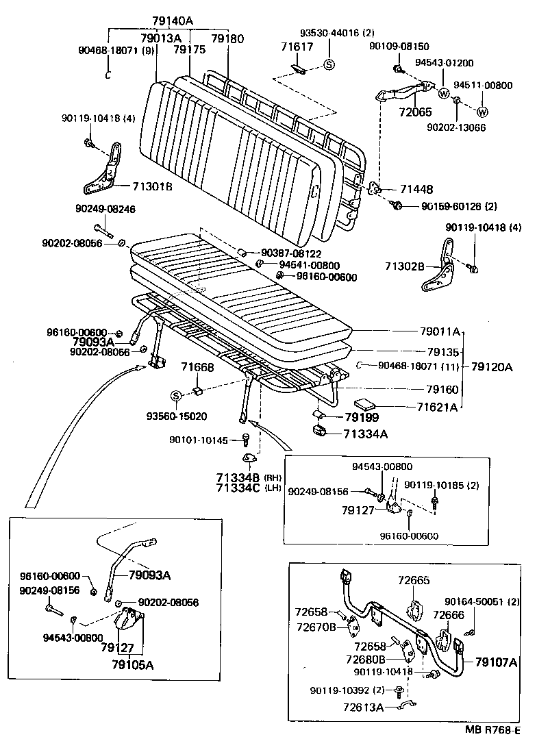 71033-95702 PAD, CENTER SEAT BACK product image