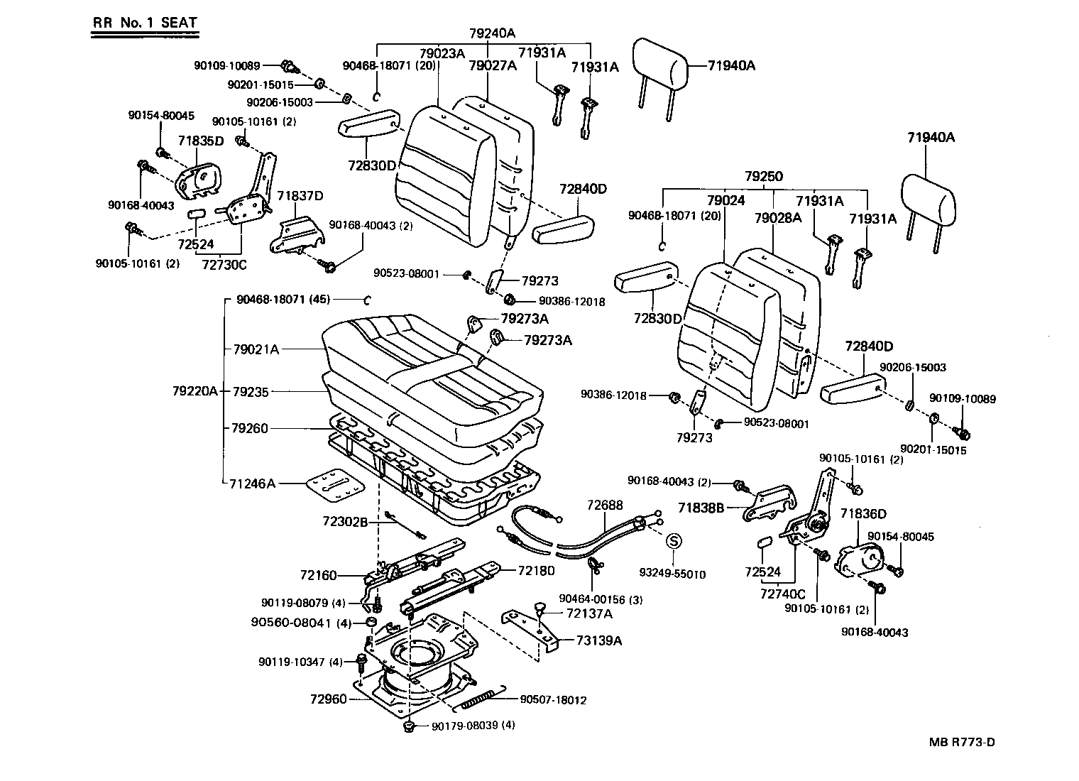 71033-95702 PAD, CENTER SEAT BACK product image