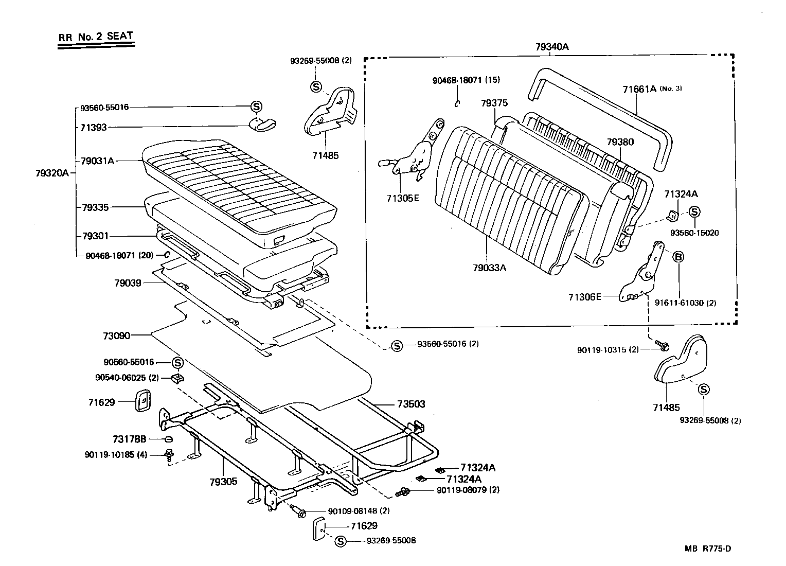 71033-95702 PAD, CENTER SEAT BACK product image