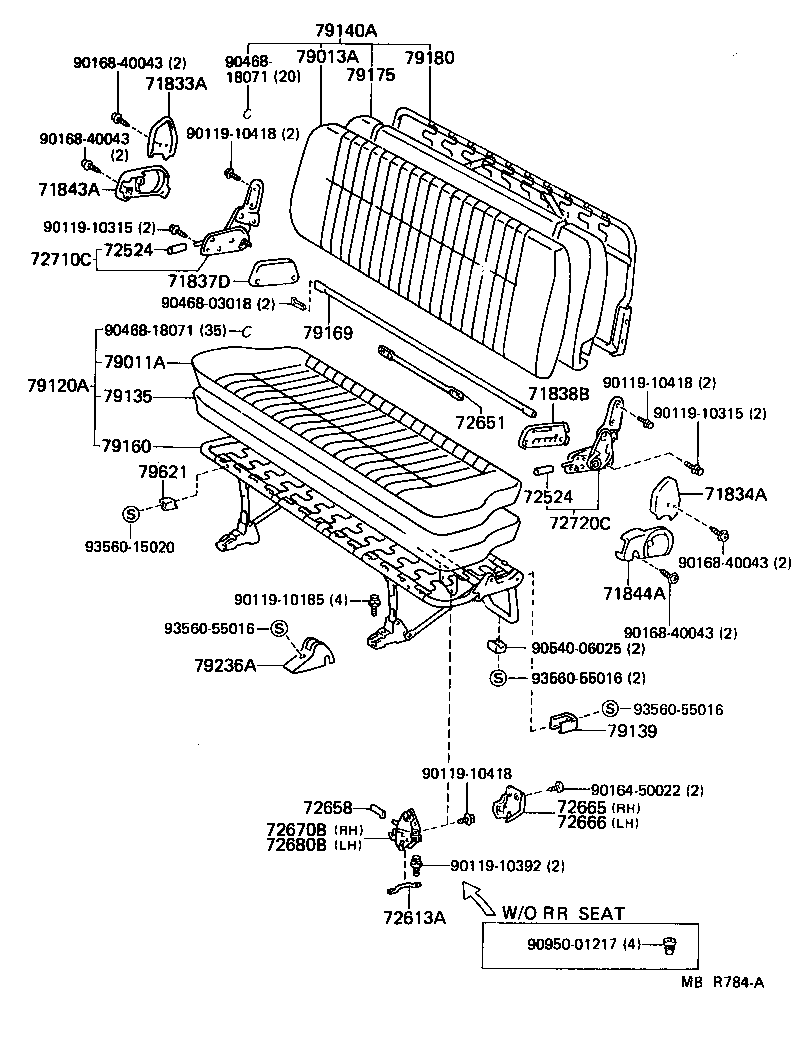 79101-95705 SPRING ASSY, NO.1 SEAT CUSHION product image