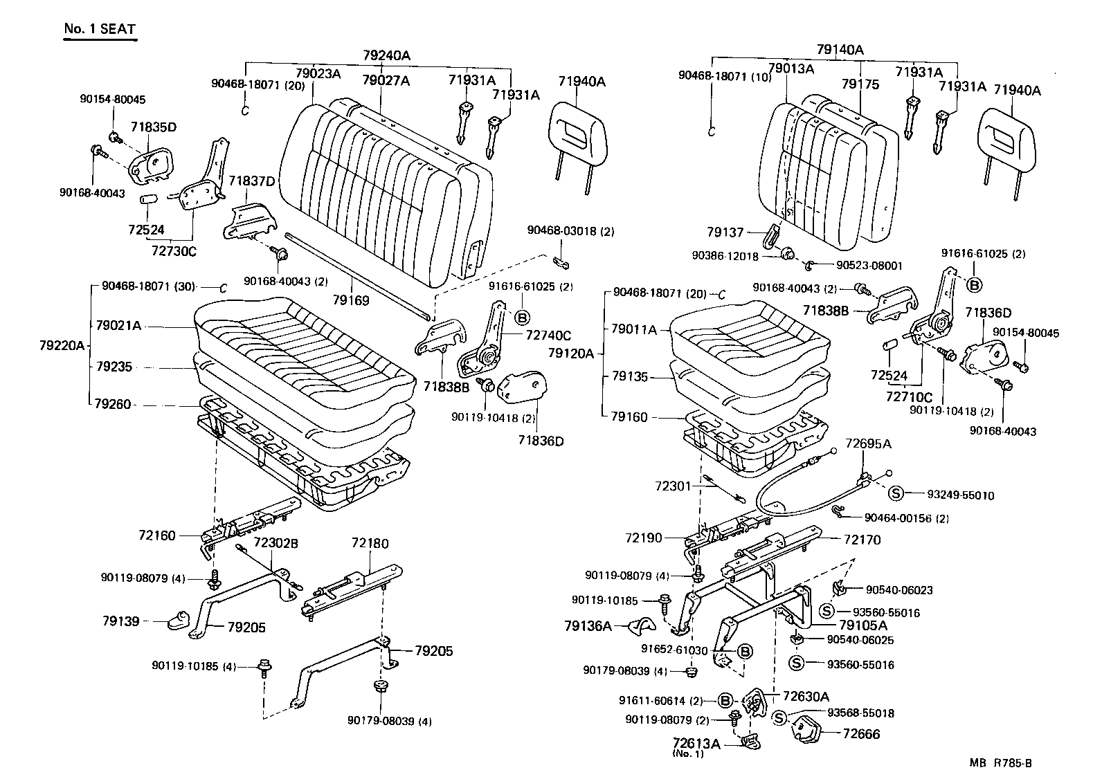 79101-95705 SPRING ASSY, NO.1 SEAT CUSHION product image