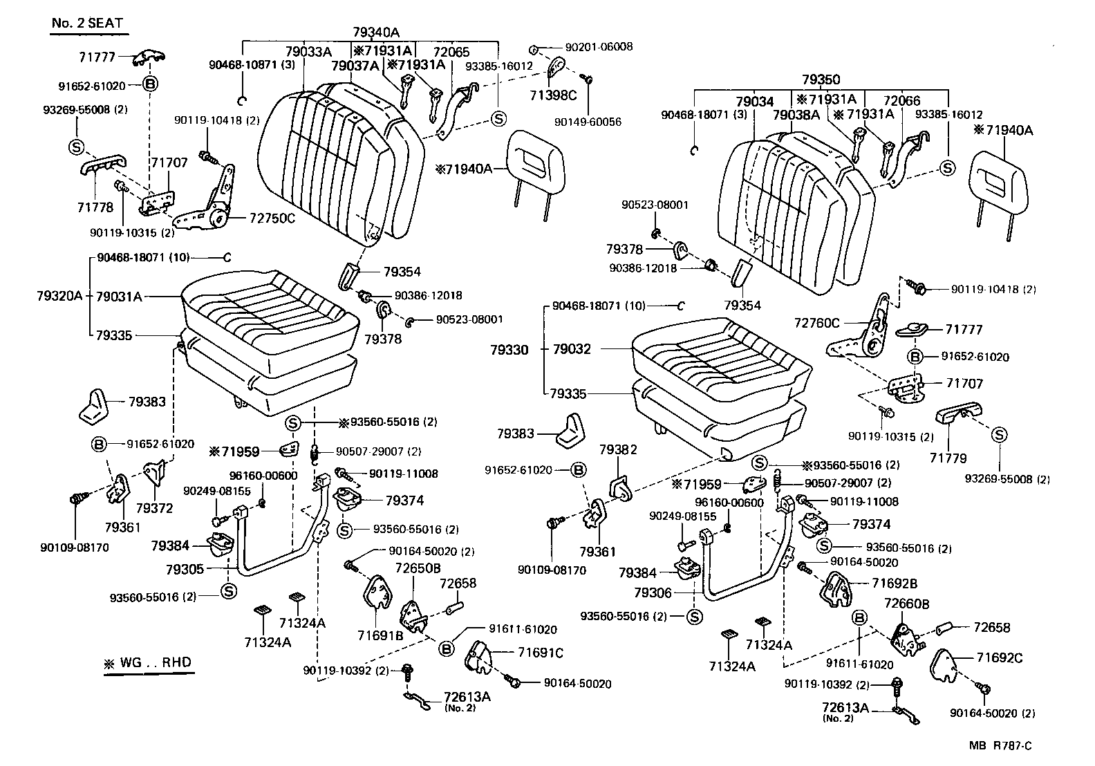 79101-95705 SPRING ASSY, NO.1 SEAT CUSHION product image