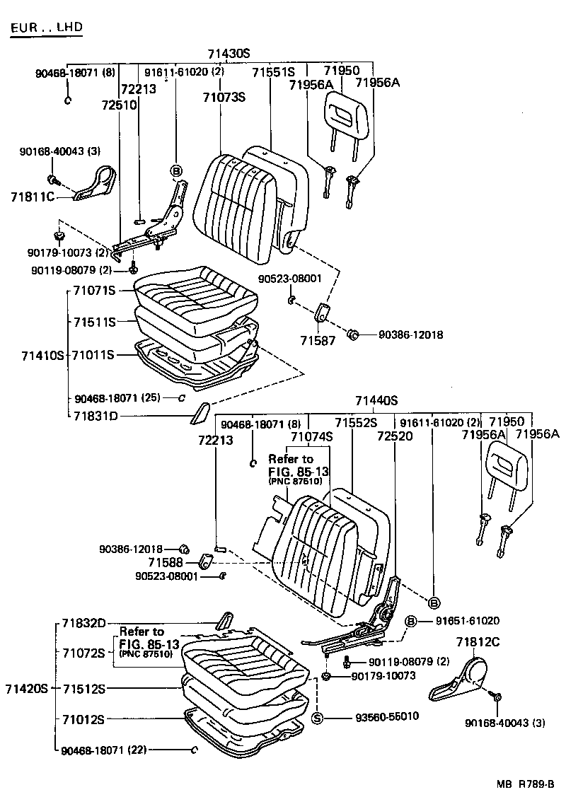 71709-27010 CUSHION, REAR SEAT product image