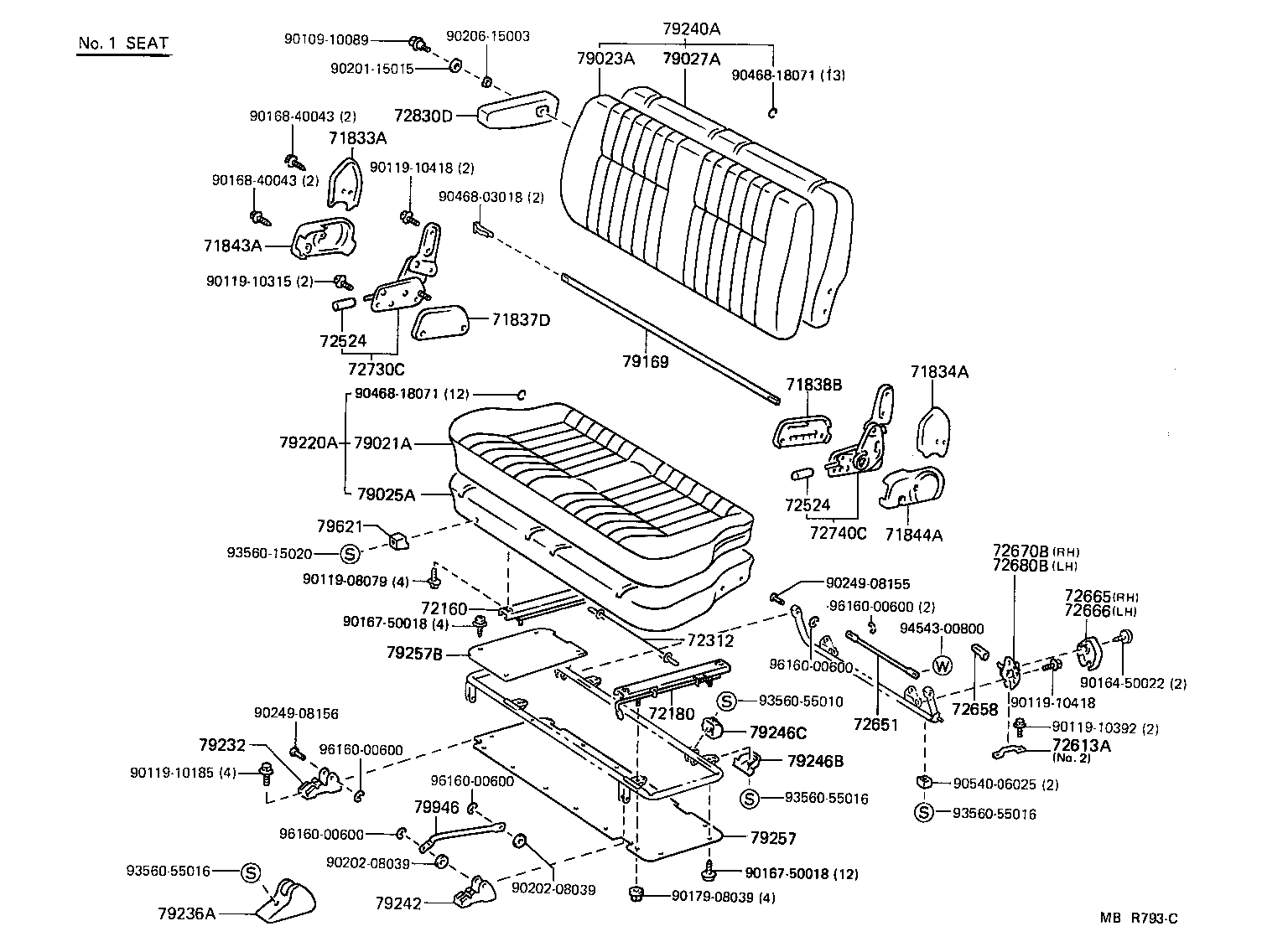 71709-27010 CUSHION, REAR SEAT product image