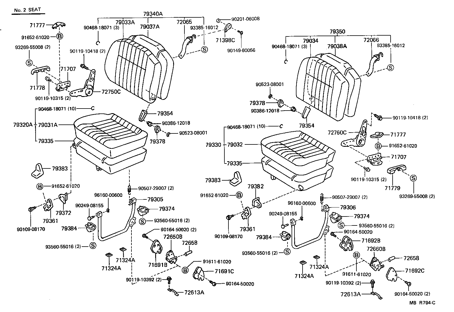 71709-27010 CUSHION, REAR SEAT product image