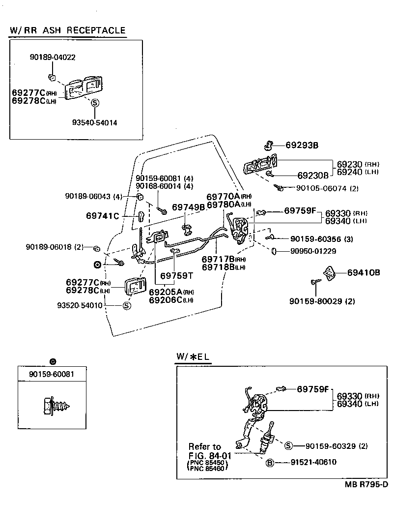 69298-22010-22 BEZEL, REAR DOOR INSIDE HANDLE, LH product image