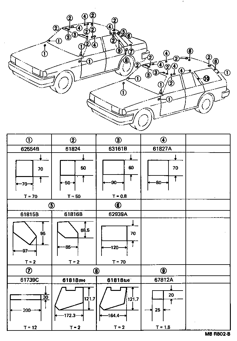 61601-91697 PANEL, QUARTER, RH product image