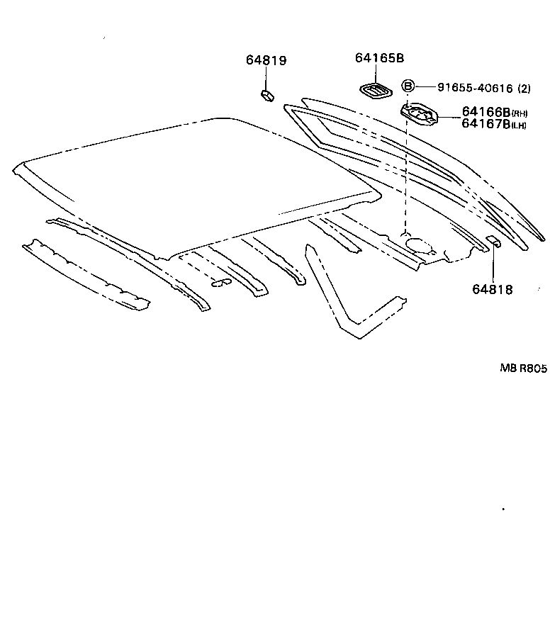 63111-91619 PANEL, ROOF product image