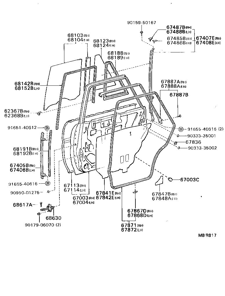 67003-23020 PANEL SUB-ASSY, REAR DOOR, RH product image