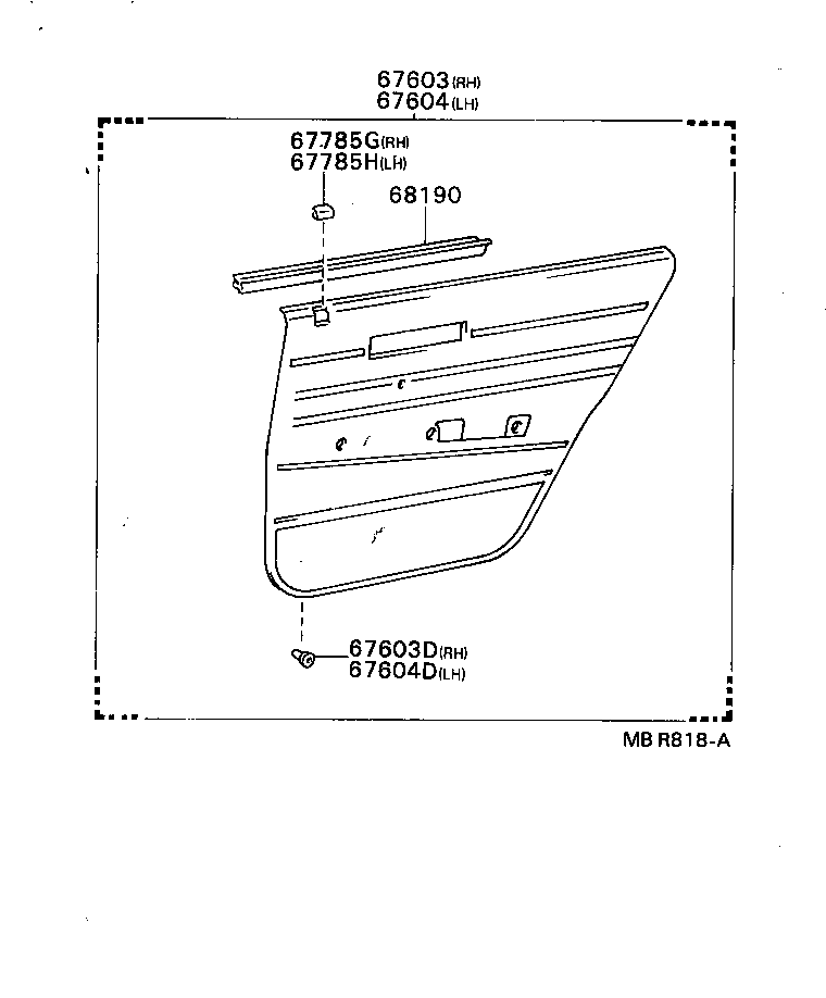 67003-23020 PANEL SUB-ASSY, REAR DOOR, RH product image