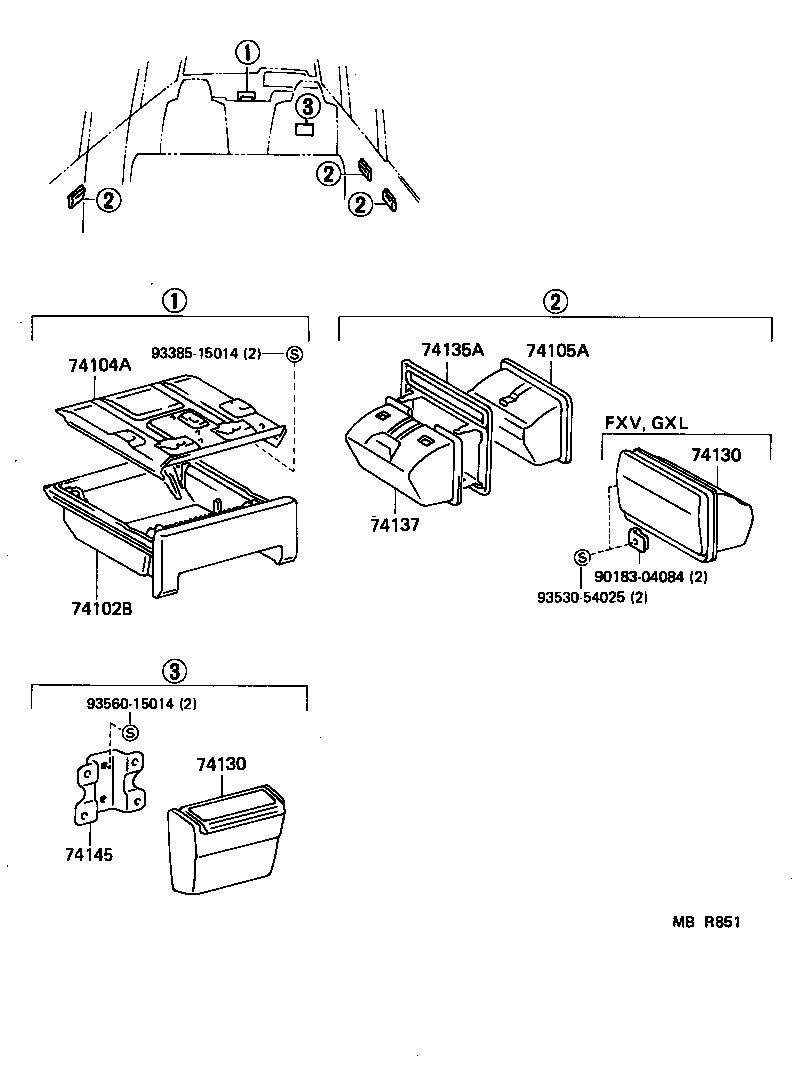 74130-95J00-03 RECEPTACLE ASSY, REAR ASH product image