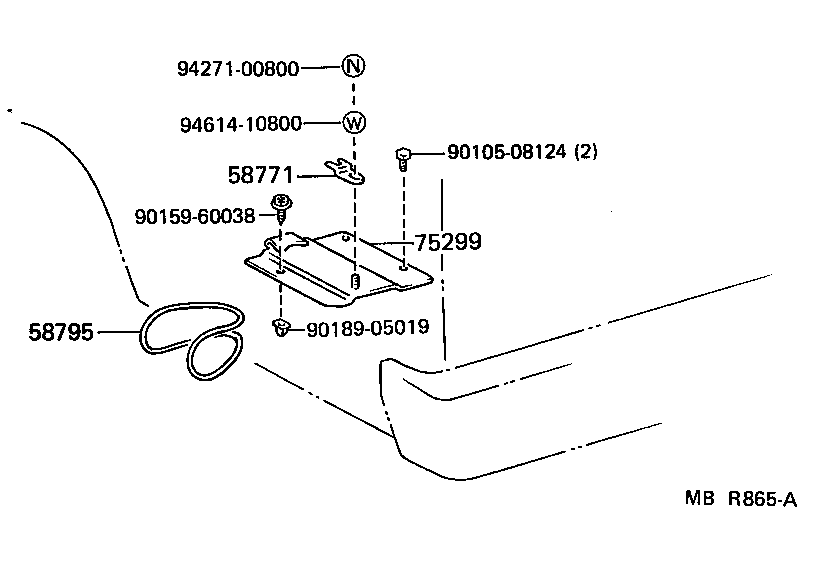 75299-27010 BASE, JACK HOLDER product image