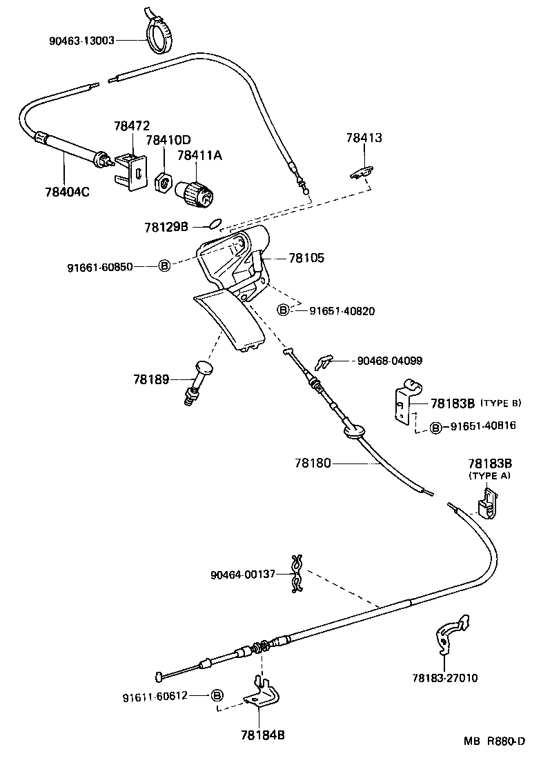 78472-95700 SUPPORT, THROTTLE CONTROL CABLE product image