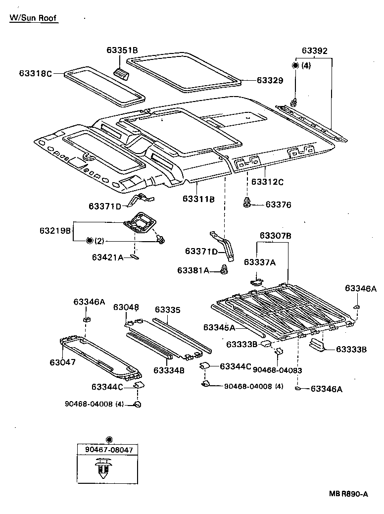 63333-95700-08 PROTECTOR, SUNSHADE TRIM product image