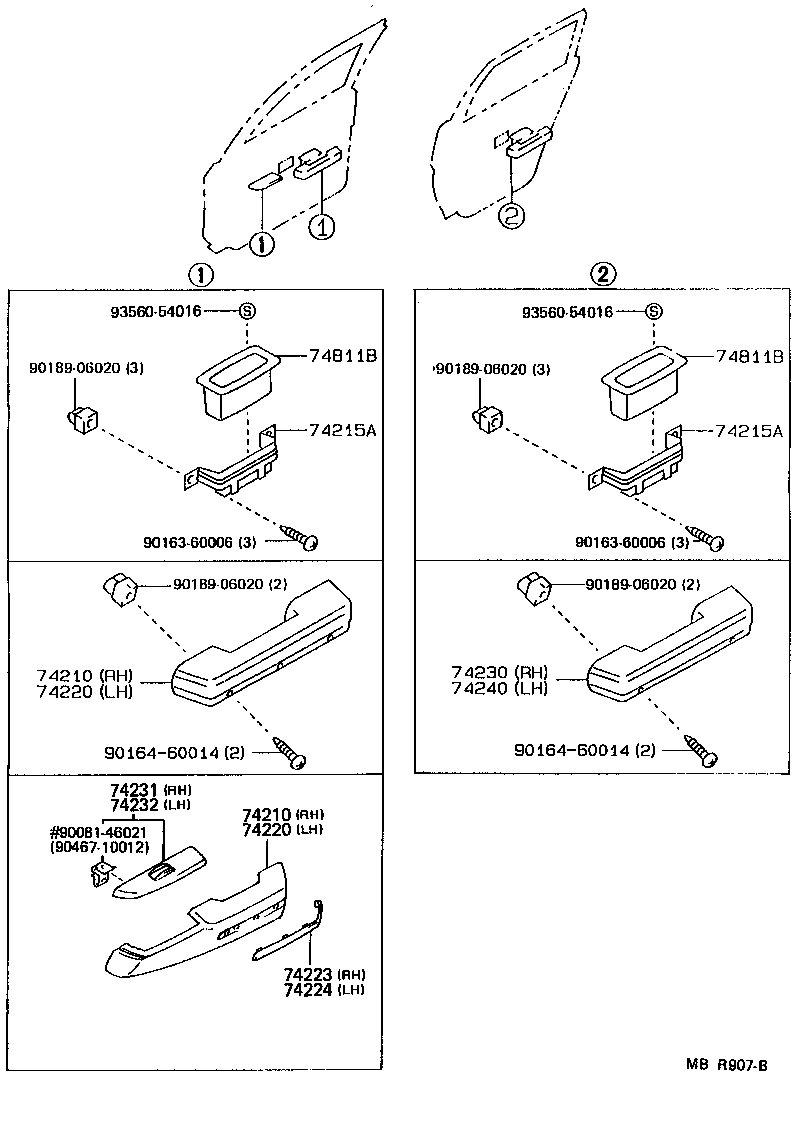 Toyota 74348-01011-E2 HOLDER, VISOR