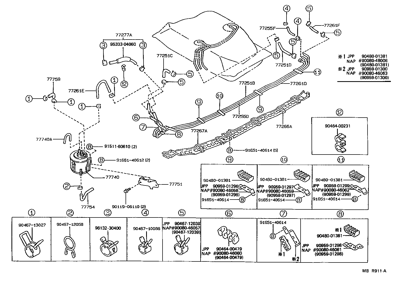 Toyota 77001-09020 TANK ASSY, FUEL