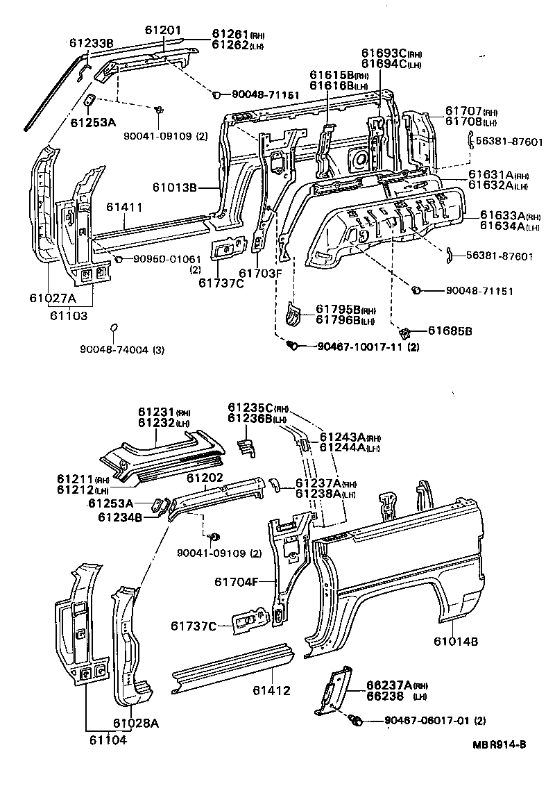 61027-87603 PILLAR SUB-ASSY, FRONT BODY, OUTER RH product image