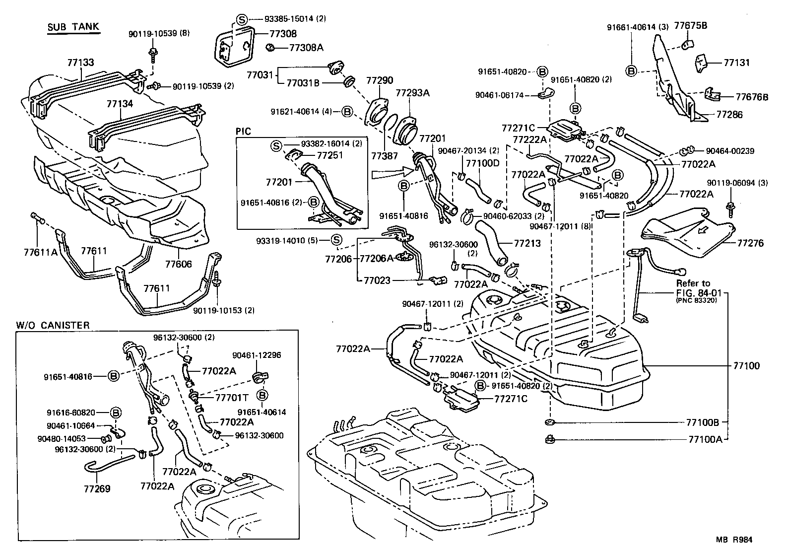 77263-60061 TUBE, FUEL EMISSION, NO.1 product image