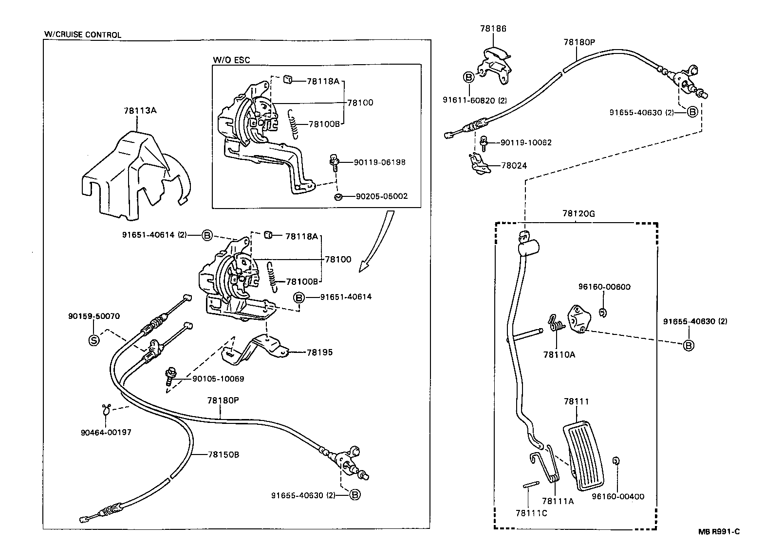 78180-32200 CABLE ASSY, ACCELERATOR CONTROL product image