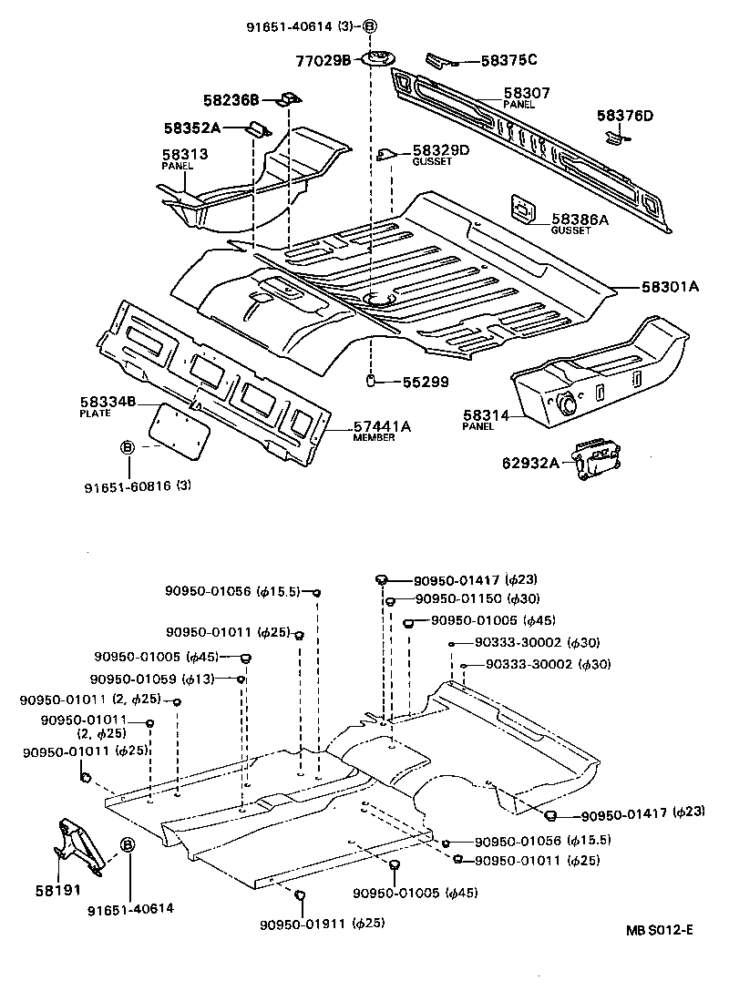 51403-91401 BRACKET SUB-ASSY, ENGINE REAR MOUNTING product image