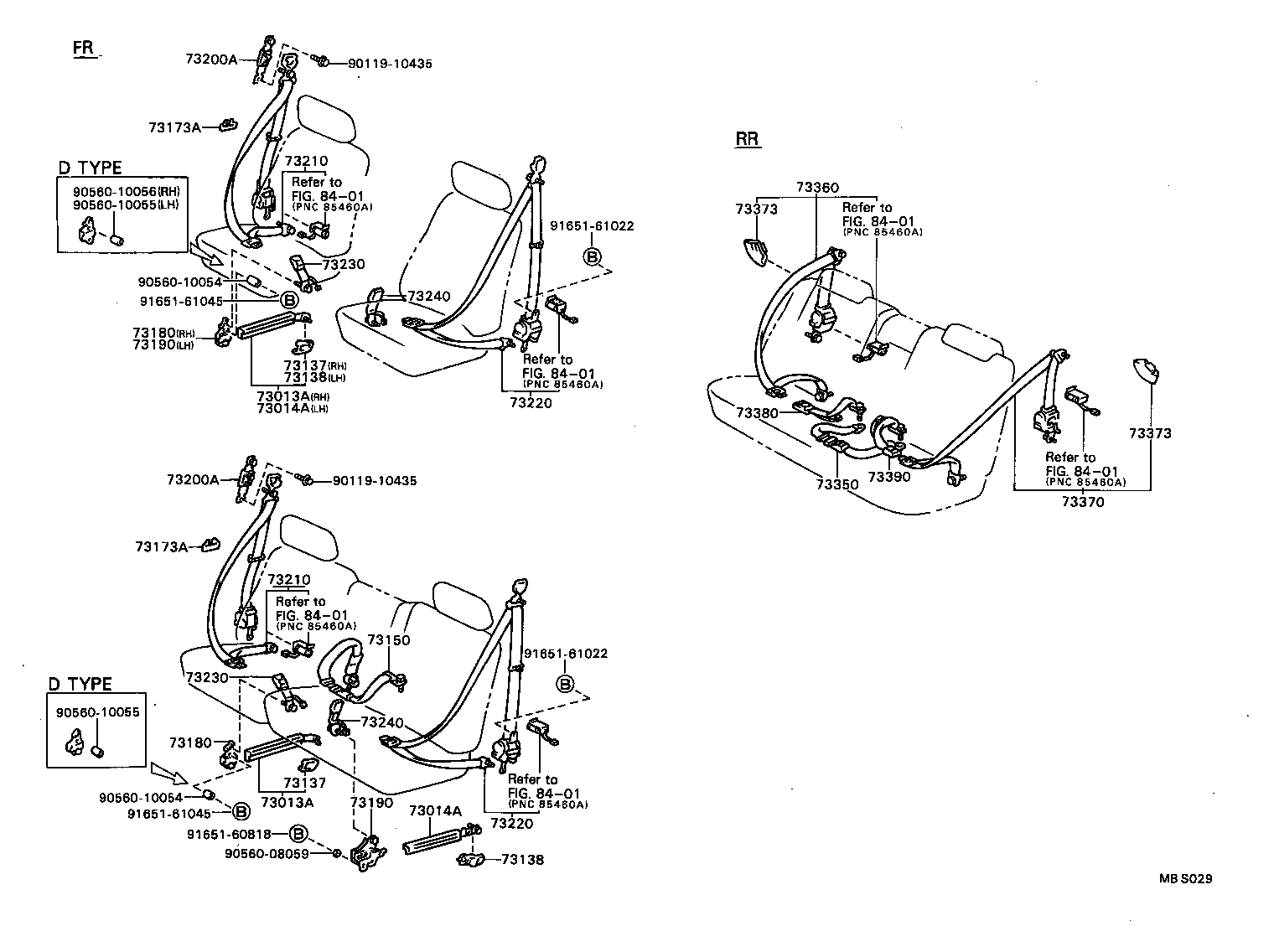73680-40010 BRACKET ASSY, REAR SEAT BELT OUTER ANCHOR, LH product image