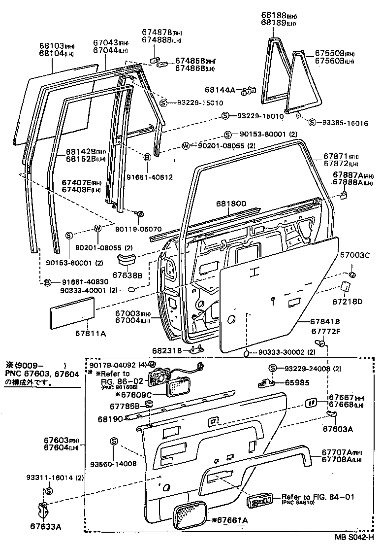 67044-40030 FRAME SUB-ASSY, REAR DOOR WINDOW, LH product image