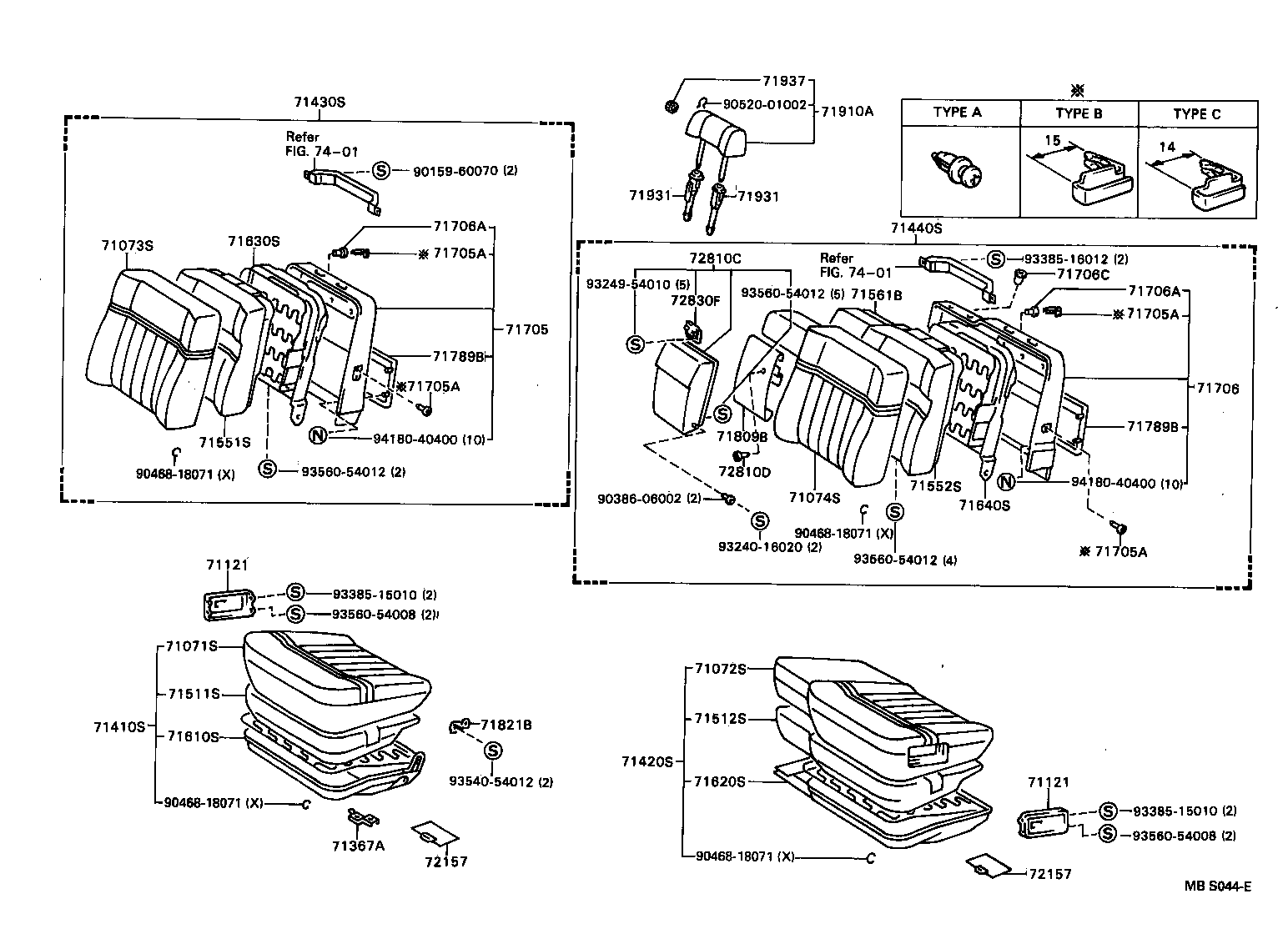 71014-40020 FRAME SUB-ASSY, FRONT SEAT BACK, LH product image