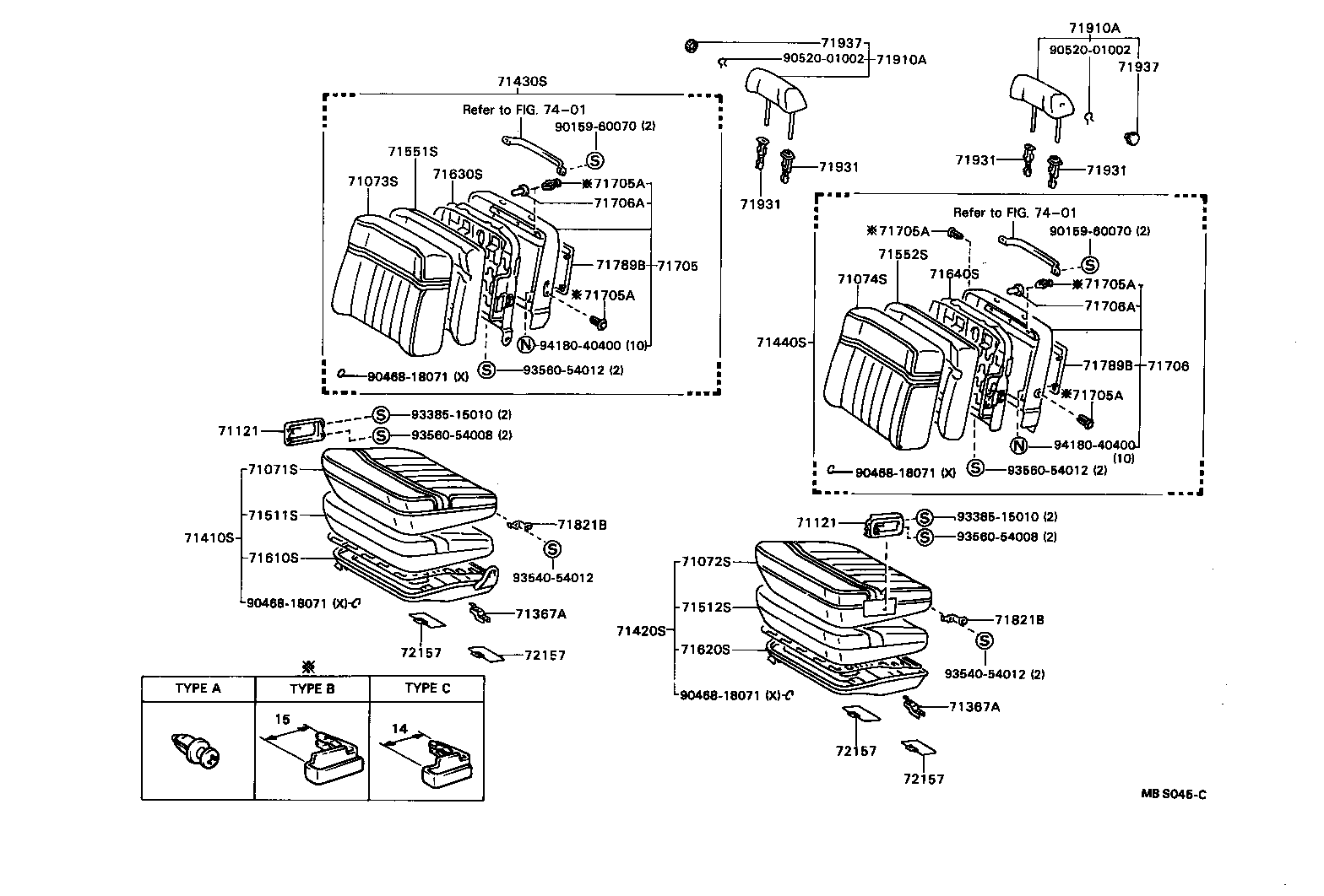 71014-40020 FRAME SUB-ASSY, FRONT SEAT BACK, LH product image