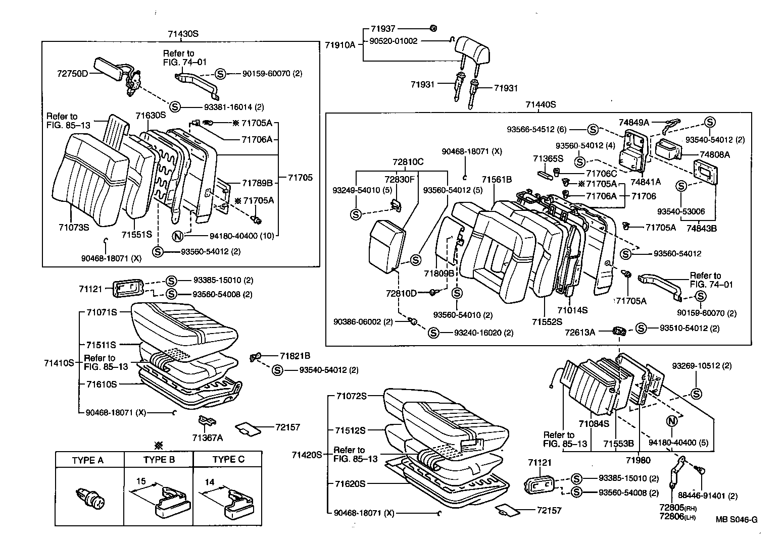 71014-40020 FRAME SUB-ASSY, FRONT SEAT BACK, LH product image