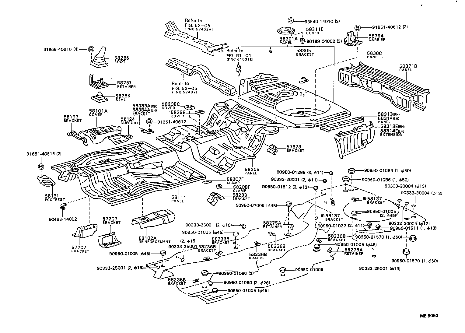 57673-12020 BRACKET, REAR SEAT BACK HINGE MOUNTING product image