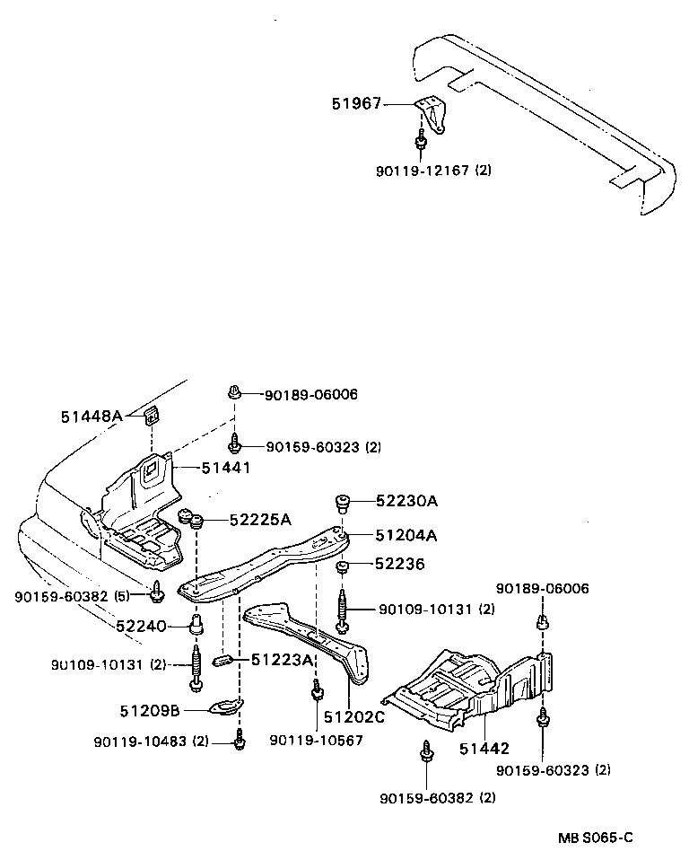 51442-20180 COVER, ENGINE UNDER, NO.2 product image