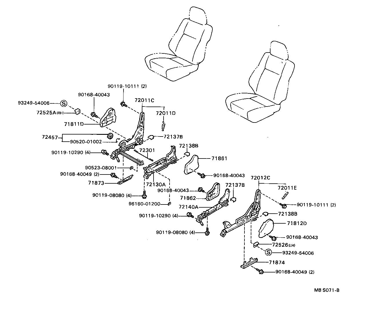 71620-20240 SPRING ASSY, FRONT SEAT CUSHION, LH(FOR SEPARATE TYPE) product image