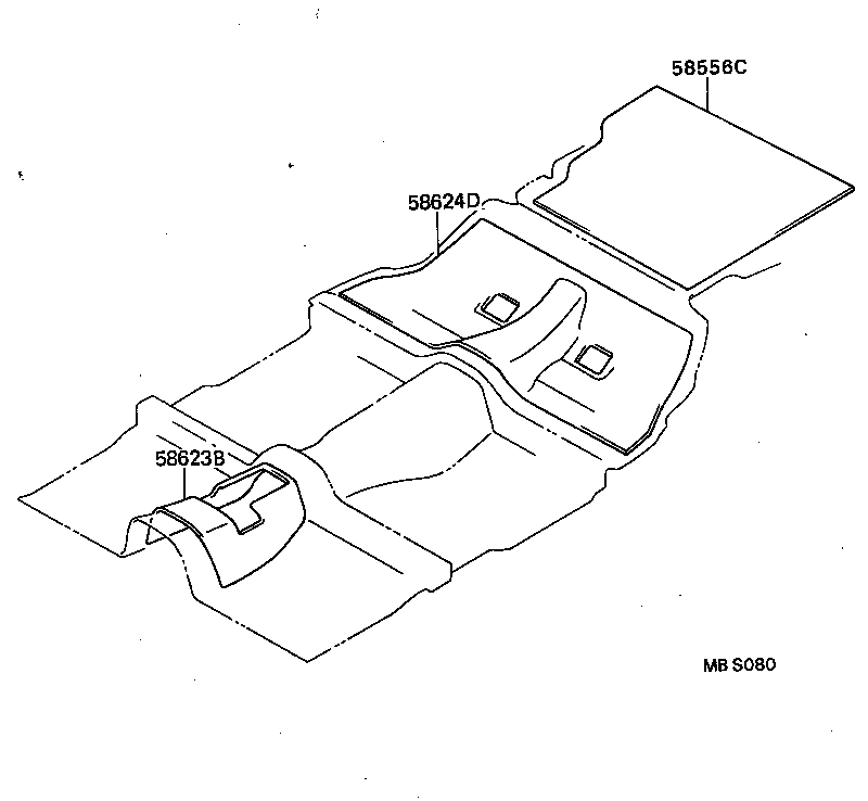 58624-22080 PAD, CENTER FLOOR SILENCER product image