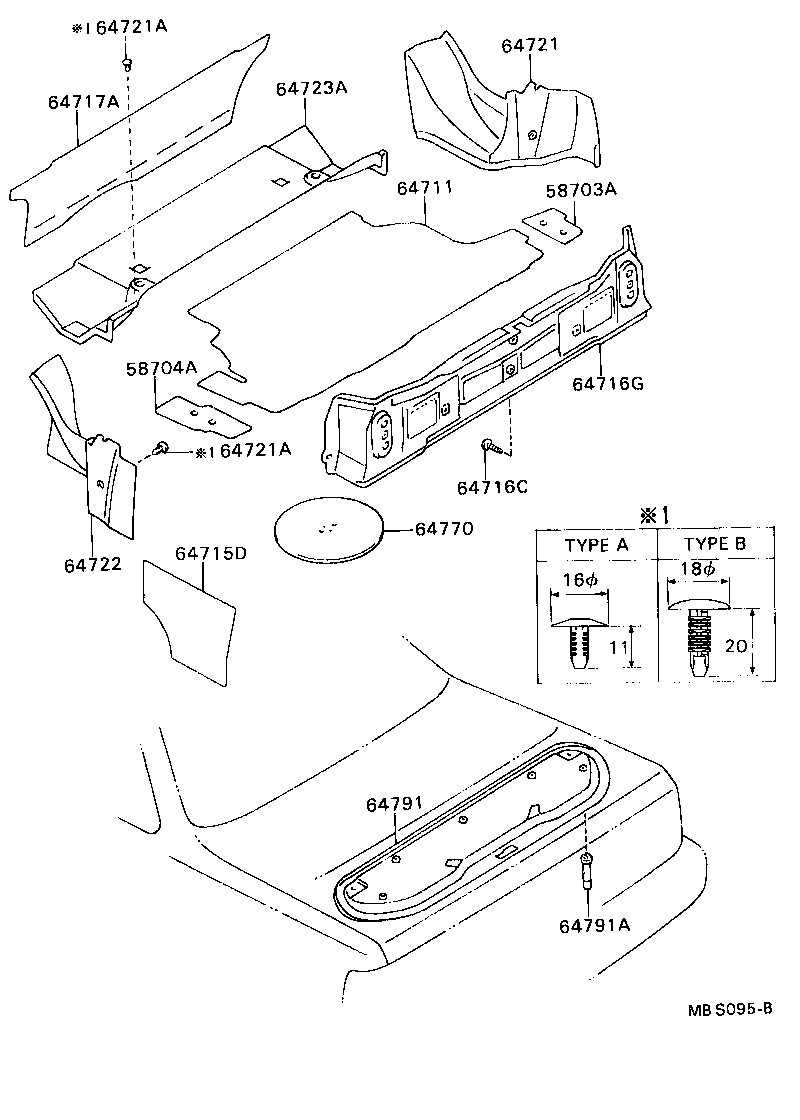 58703-91F01 COVER SUB-ASSY, LUGGAGE COMPARTMENT SIDE, RH product image