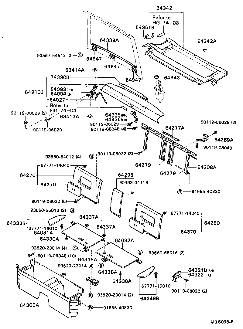 64342-91F03 COVER, PACKAGE TRAY TRIM, UNDER product image