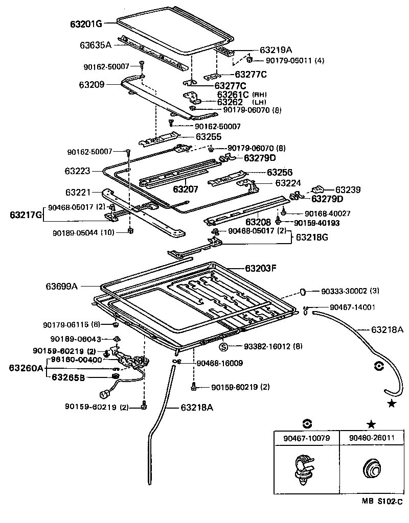 Toyota 64101-03010 PANEL SUB-ASSY, UPPER BACK