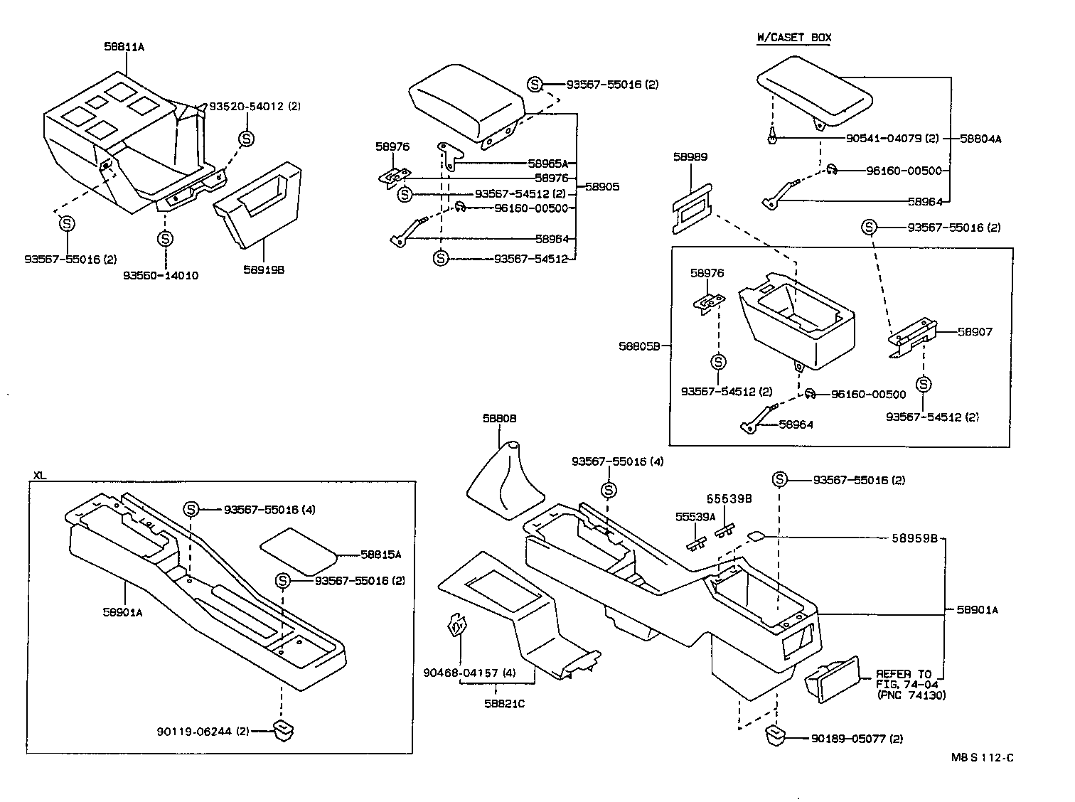 58802-20010 BOX, CONSOLE, FRONT product image